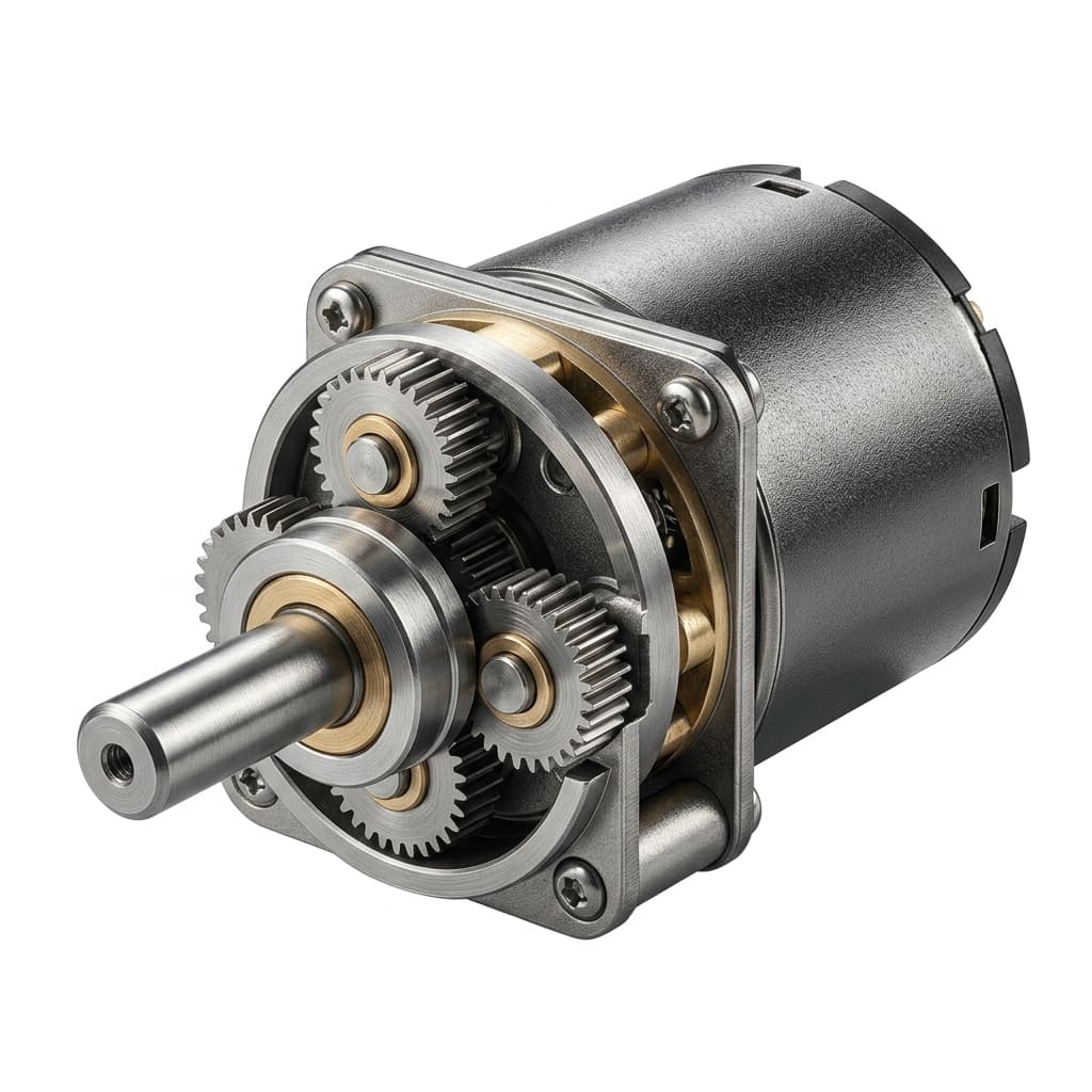 Integrated encoder planetary gear motor for precision optical instruments