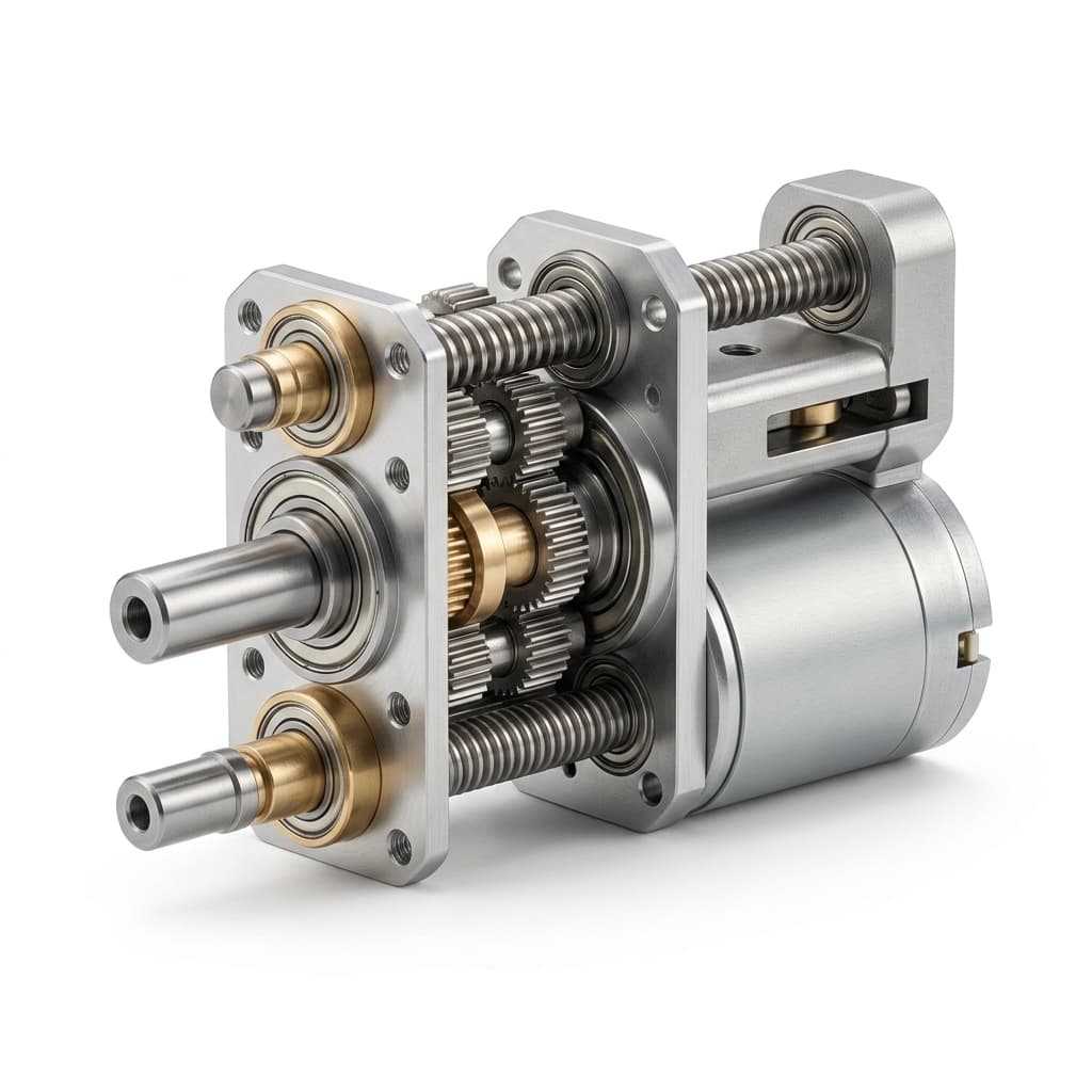 PMDC micro planetary gear motor with cylindrical brushed motor and metal gearbox