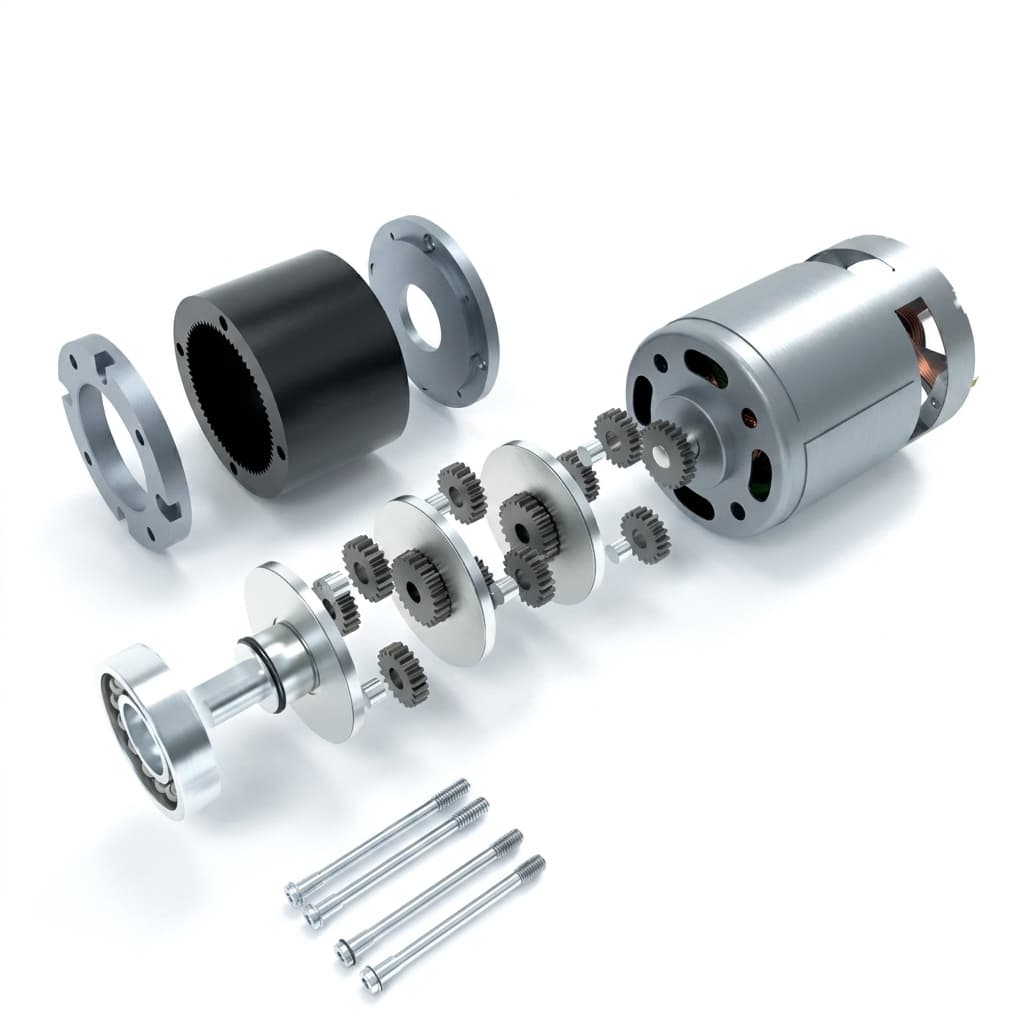 Compact metal gear planetary gearbox reference for higher torque density